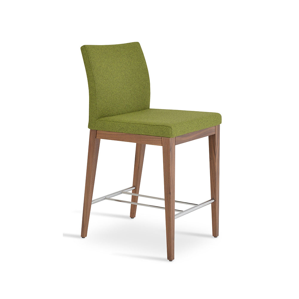 Aria Wood Counter Stool Fabric by SohoConcept