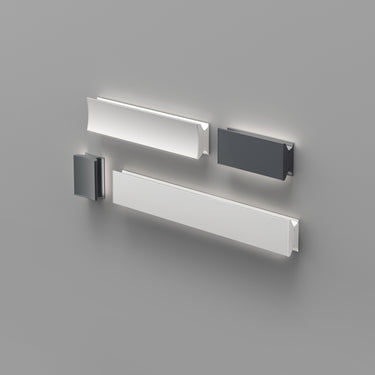 7-inch Artemide LineaCurve dual LED wall and ceiling light with 3000K output, ideal for small bathrooms, offices, and corridors