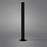 Artemide Megaron Floor Lamp in Polished Aluminum - Black finish