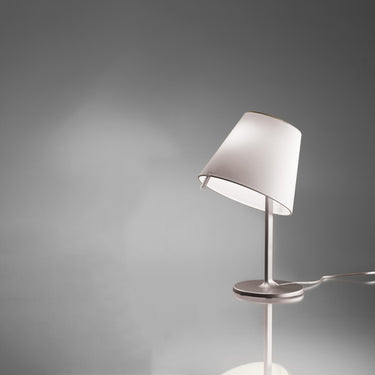 Artemide Mini Melampo table lamp with silk satin shade