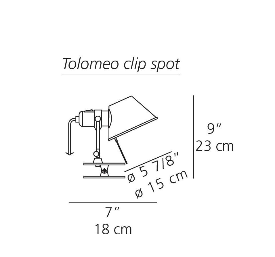 Artemide Tolomeo Classic Clip Spot