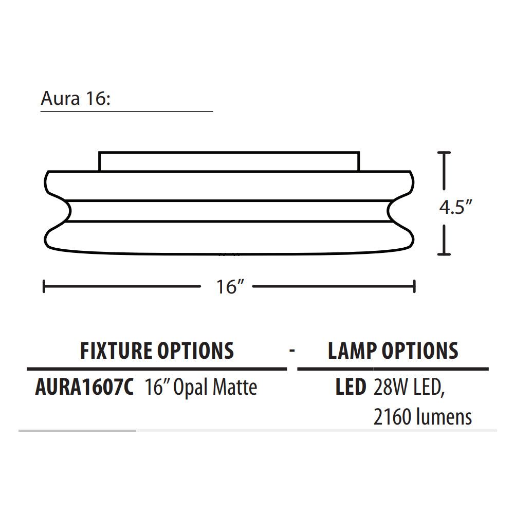 Besa Lighting Aura 16 Ceiling Light