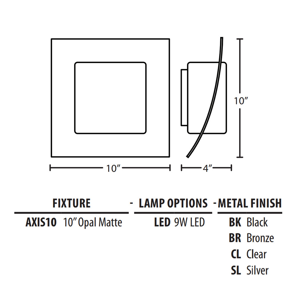 Besa Lighting Axis 10 Wall Light