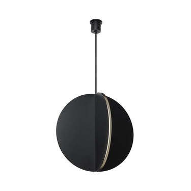 Bau 36" Nightshade Black Pendant Light: Modern Bauhaus-inspired Design for Dining Rooms