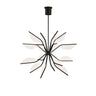 Matte Black Belterra 38" Globe Chandelier by Visual Comfort Modern: Contemporary Lotus-Inspired Design