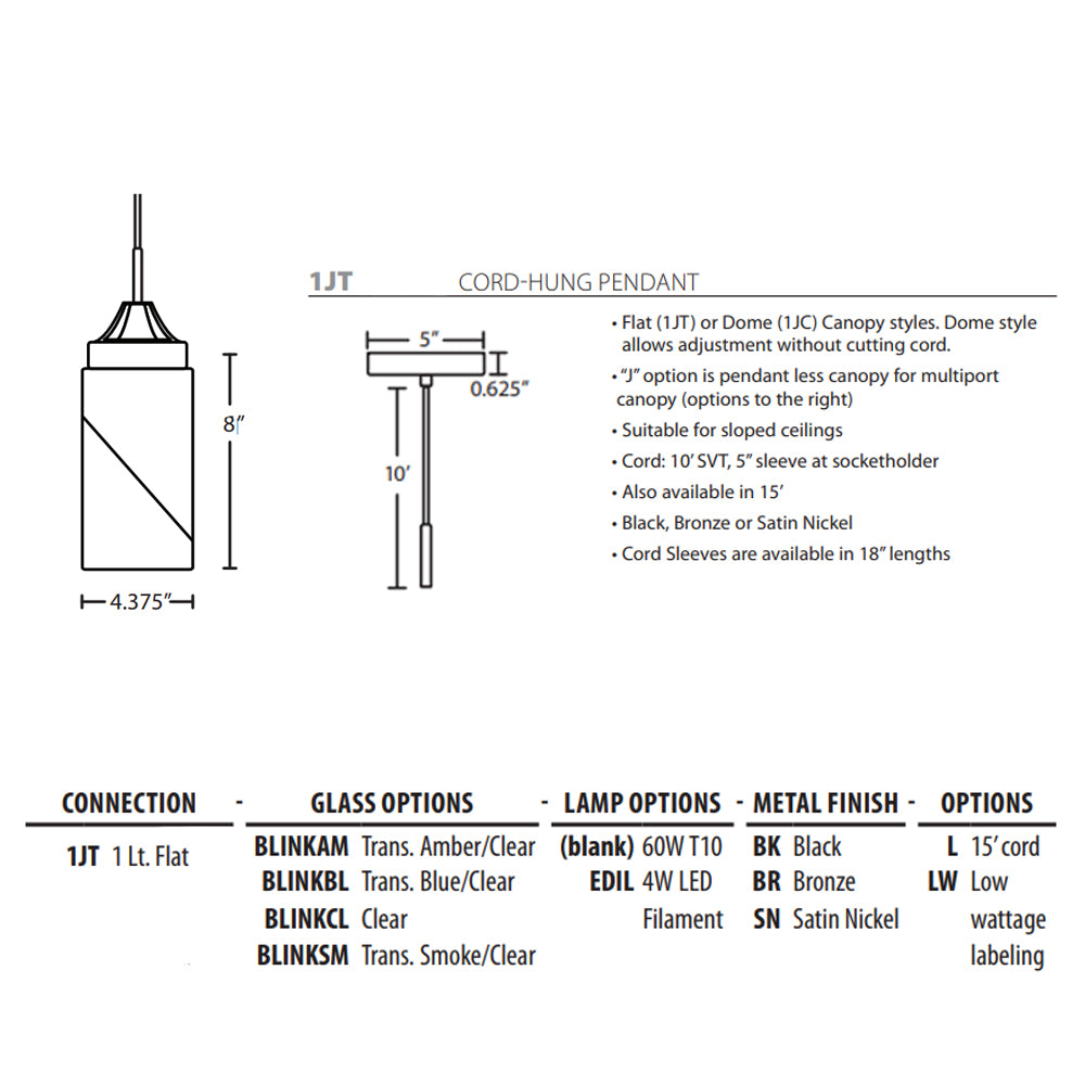 Besa Lighting Blink Pendant Light