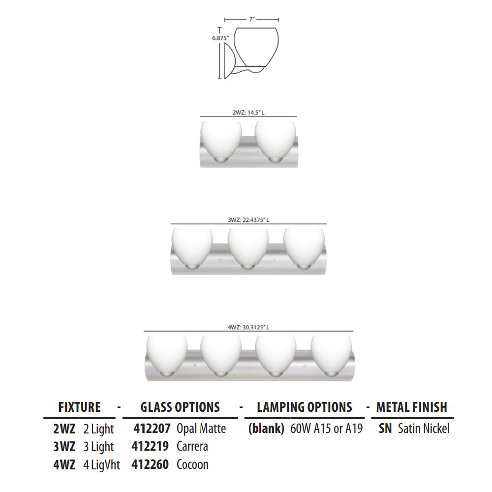 Besa Lighting Bolla 4 Bath Light