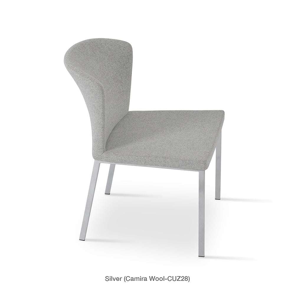 Capri Metal Dining Chair Fabric High Back by SohoConcept