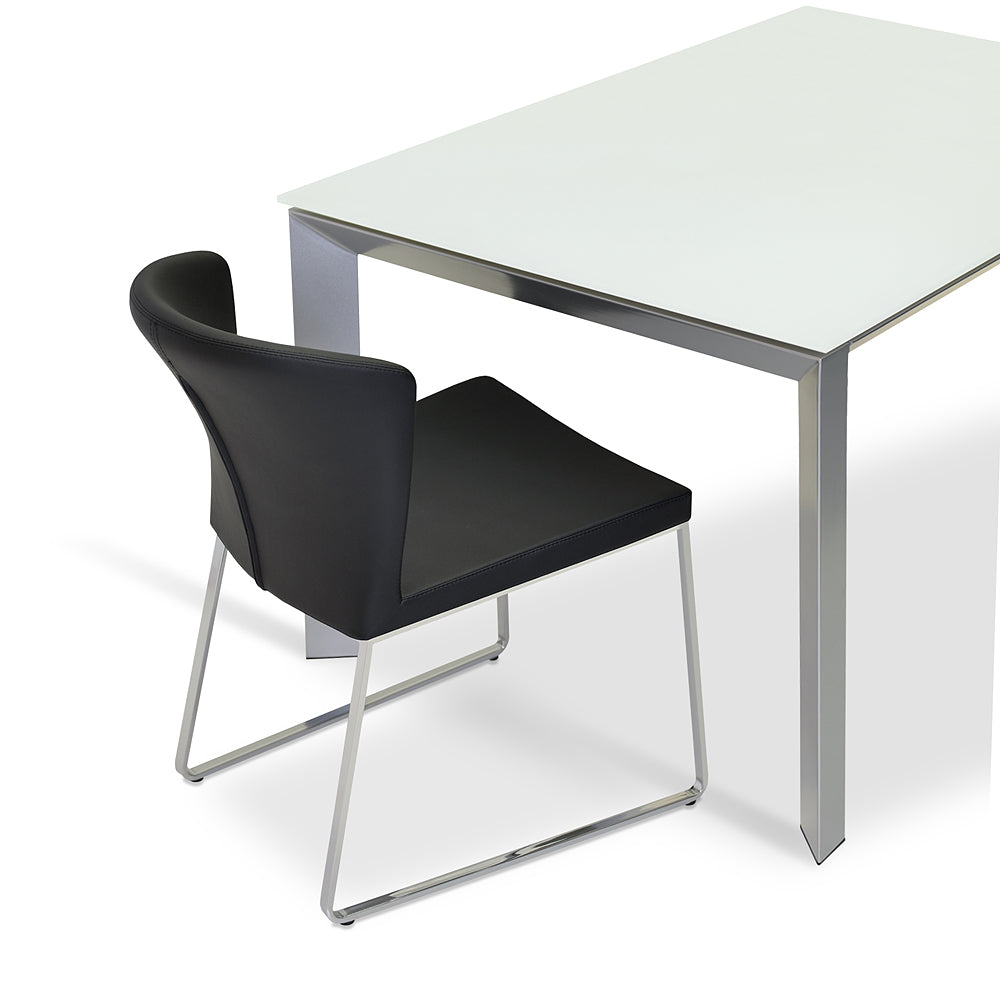 Capri Sled Dining Chair Leather by SohoConcept