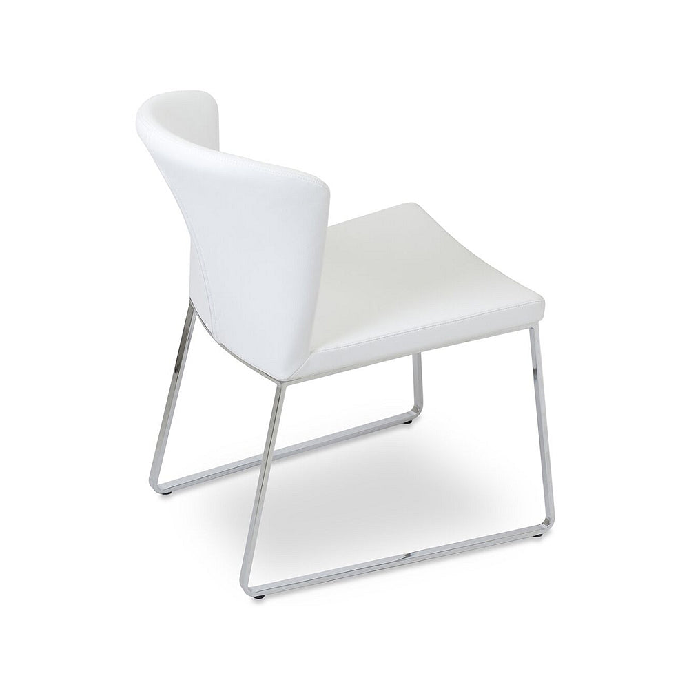 Capri Sled Dining Chair Leather by SohoConcept