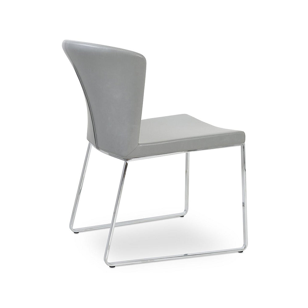 Capri Sled Dining Chair Leather by SohoConcept