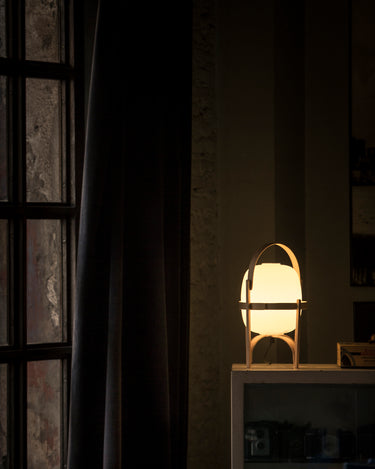 Modern Cestita table lamp designed by Miguel Milá for Santa and Cole Spain