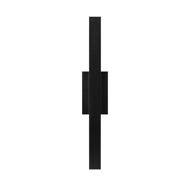 Chara Square 26 LED Outdoor Wall Sconce by Visual Tech Lighting mounted on exterior wall