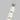 Close-up of solid faceted crystal strands and polished nickel detailing on contemporary chandelier.