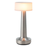 Modern living room ambient cordless lamp Neoz Cooee 2 silver finish.