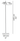 White and gold Coupe 3321 designer floor lamp by Oluce with direct and adjustable light
