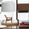 Joe Colombo designer table lamp in white lacquered metal with adjustable direct light