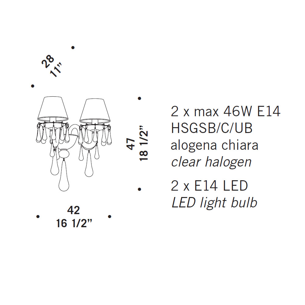 De Majo Goutte Wall Light