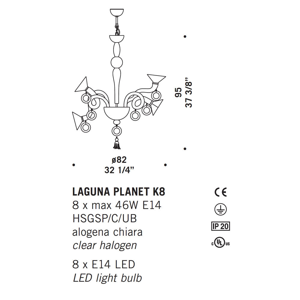 De Majo Laguna Planet Chandelier