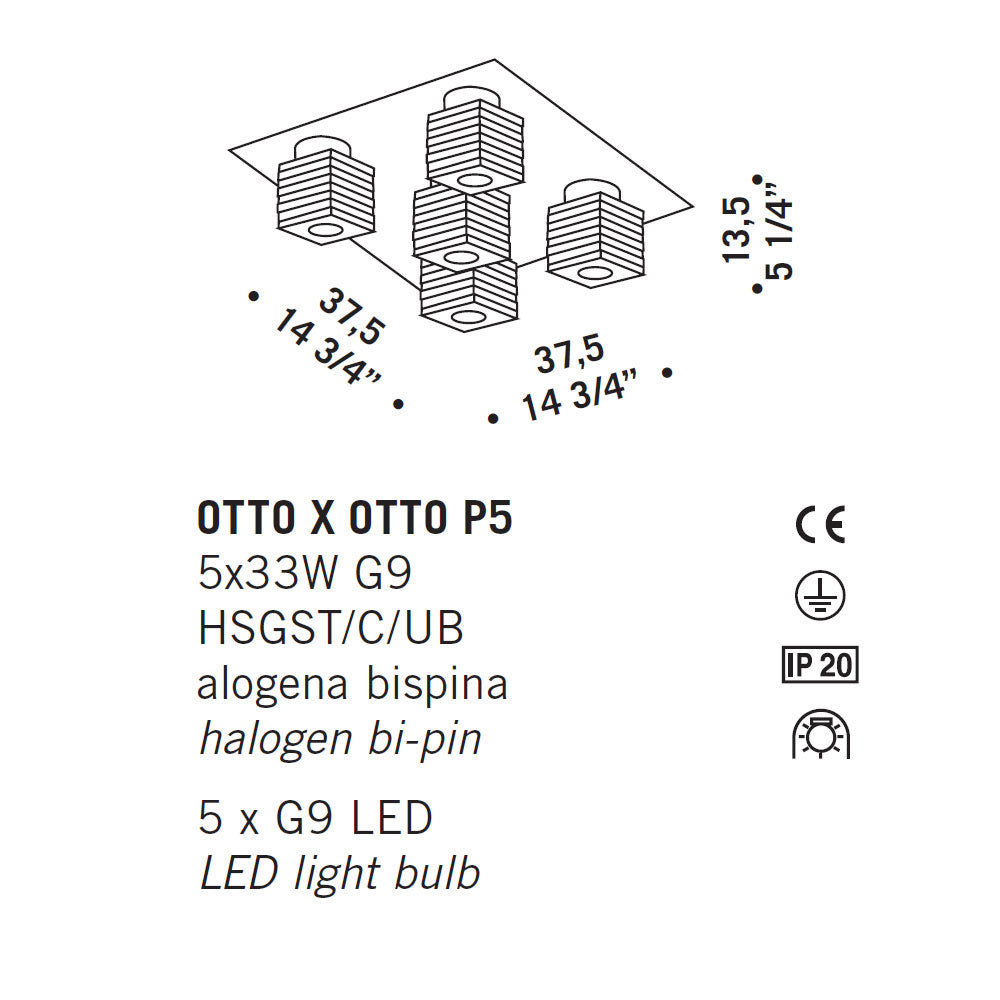 De Majo Otto X Otto Ceiling Light