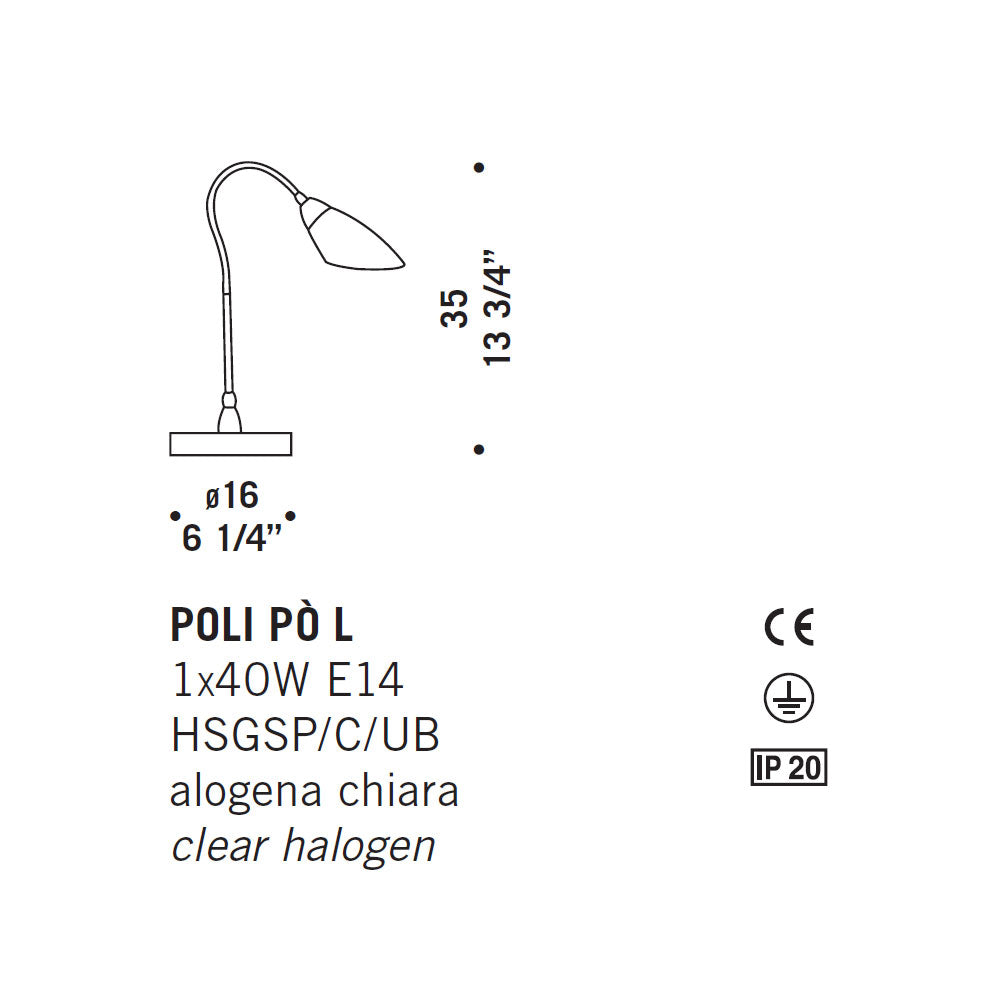 De Majo Poli Po L Table Lamp