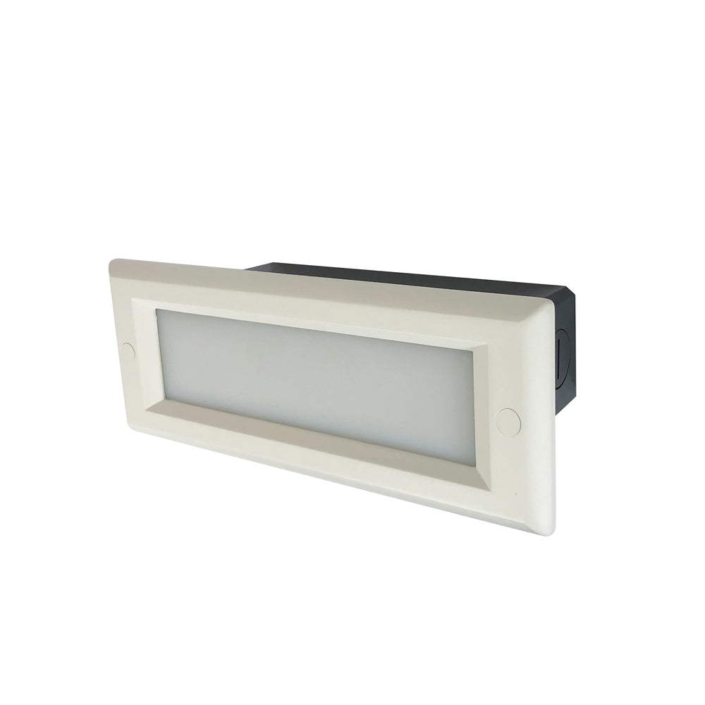 Nora Lighting Dimmable 120V Brick LED Step Light with Lensed Face Plate