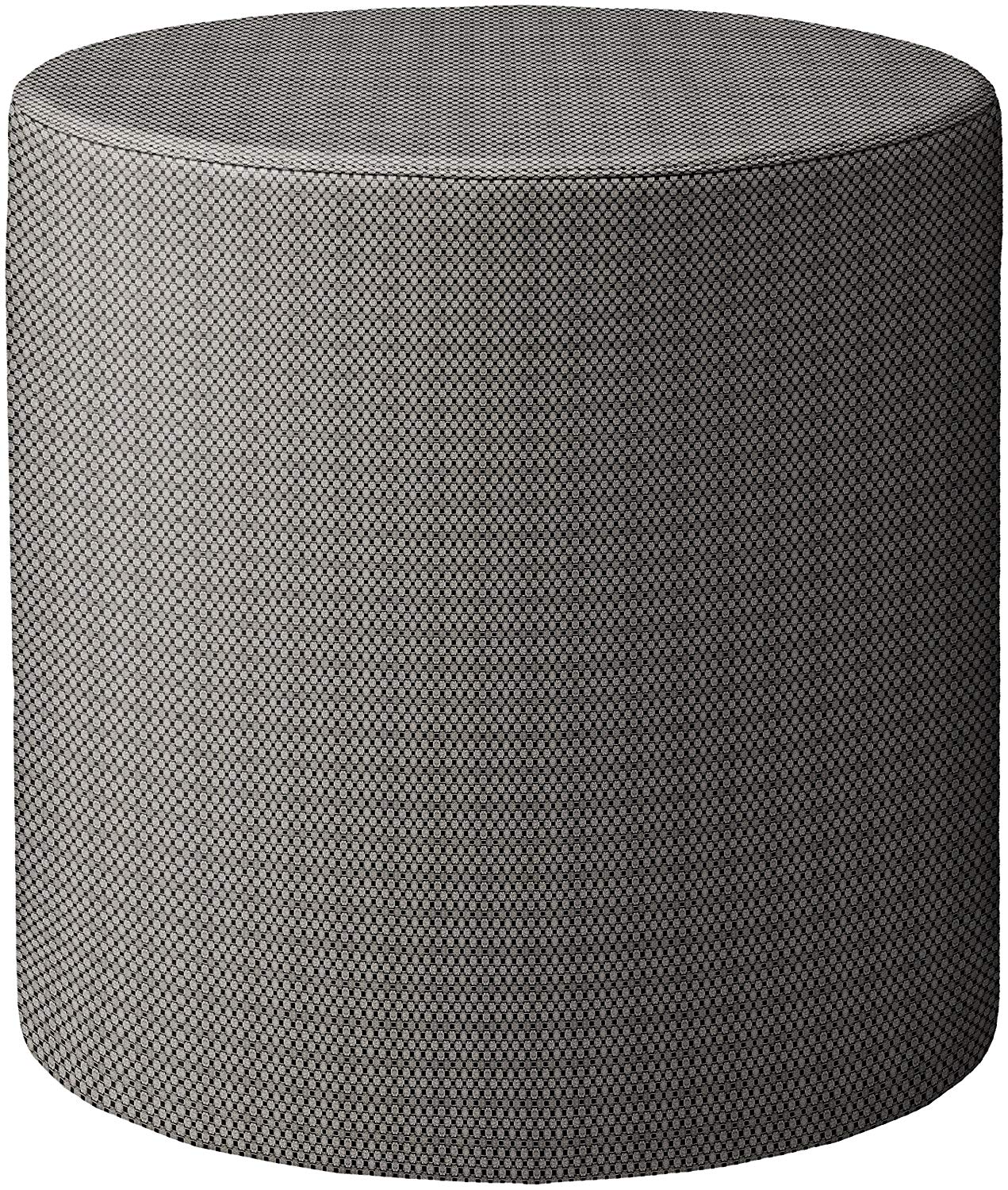 Contemporary Cylinder Ottoman in Grey