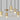 Eaves 18 light linear pendant, natural brass, close-up of domed LED optic, modern linear lighting detail.