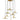 Eaves pendant light optic, glare-free LED illumination, 8 light modern chandelier, brass finish.