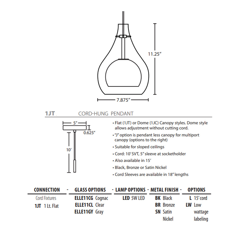 Besa Lighting Elle 11 Pendant Light