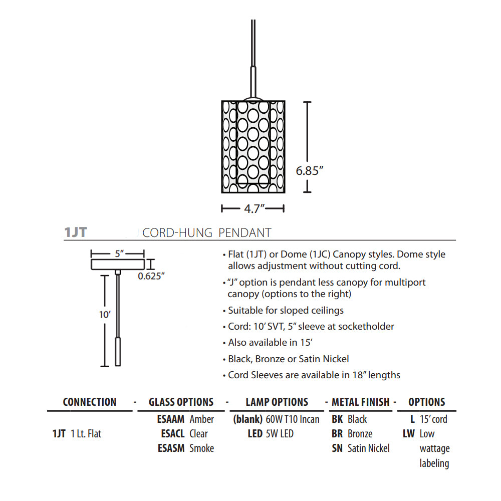 Besa Lighting Esa Pendant Light