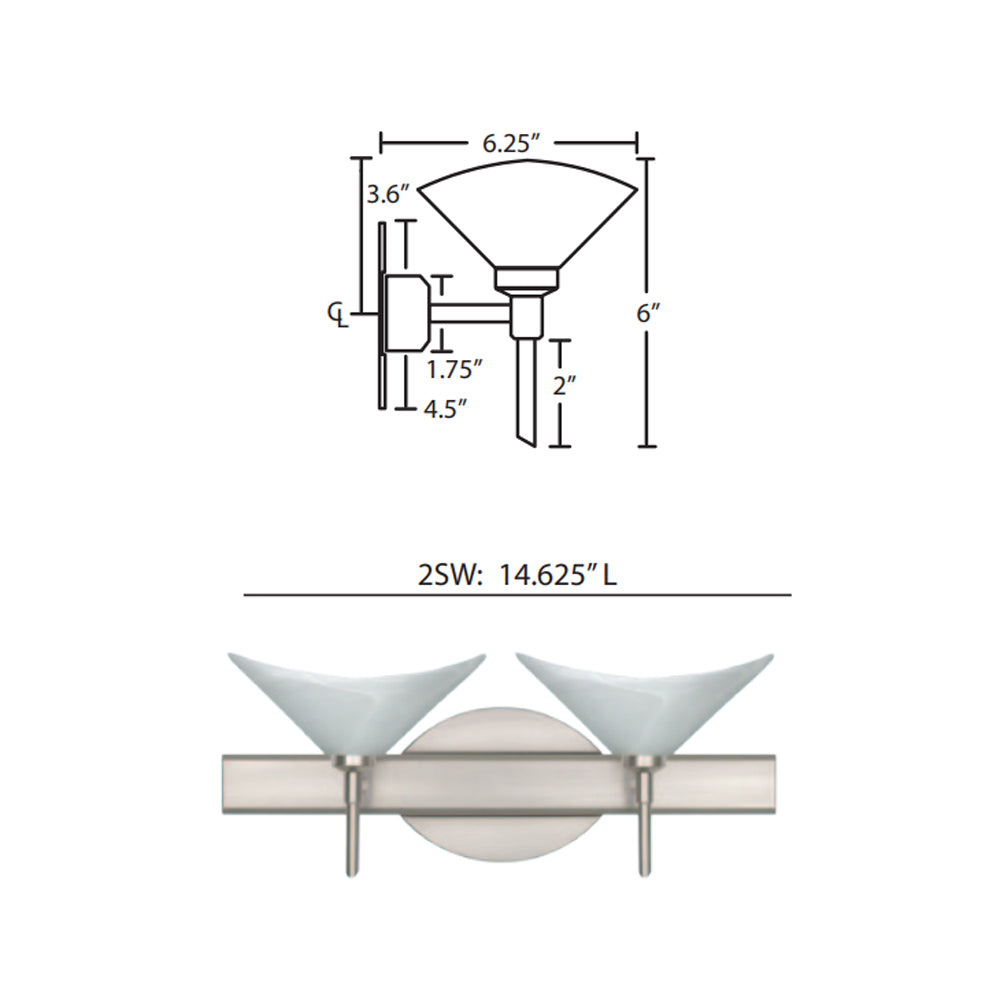 Besa Lighting Hoppi 3 Round Canopy Vanity Light