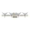 Besa Lighting Hoppi 4 Square Canopy Vanity Light