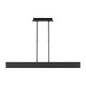 Minimalist I-Beam 72" LED light fixture for dining room, office, and conference table illumination in Black finish