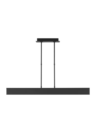 Minimalist I-Beam 72" LED light fixture for dining room, office, and conference table illumination in Black finish