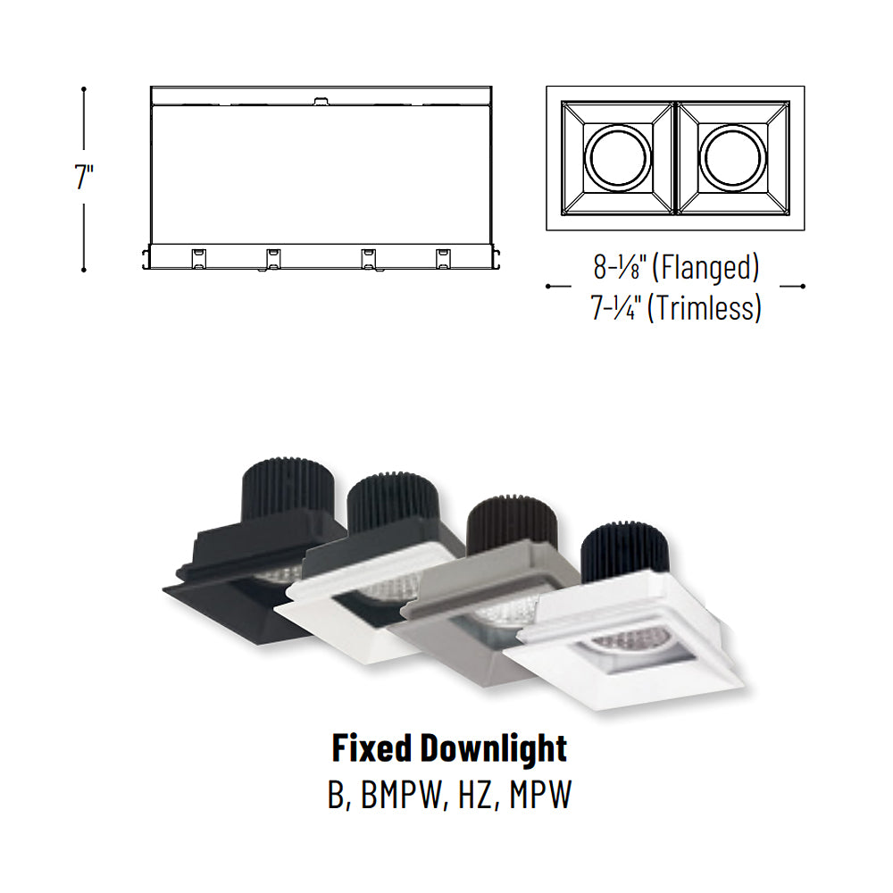 Nora Lighting Iolite MLS One Head Fixed Downlight, Flanged