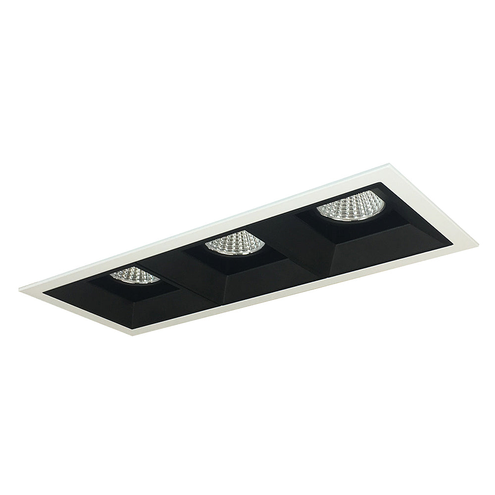 Nora Lighting Iolite MLS Three Head Fixed Downlight, Flanged