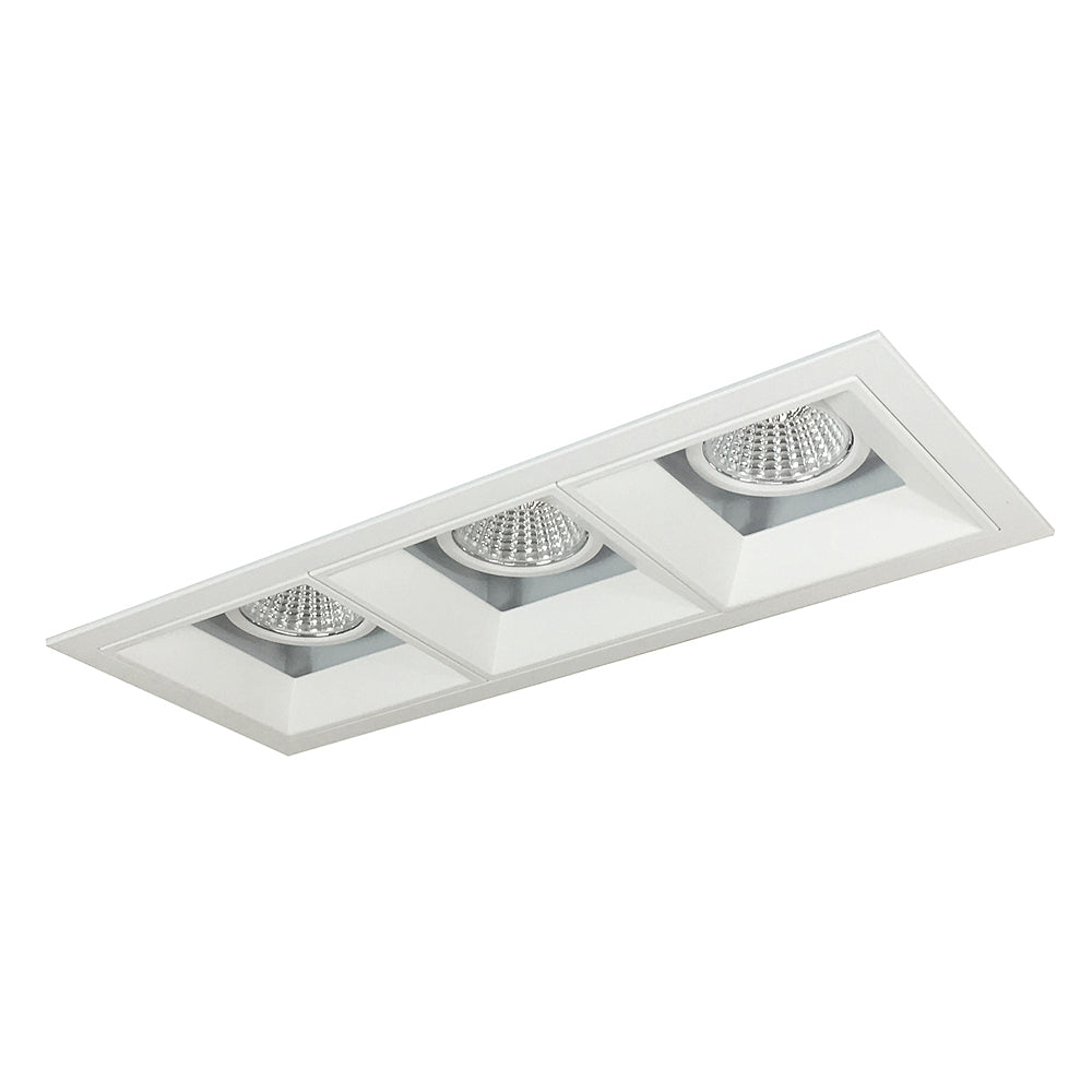 Nora Lighting Iolite MLS Three Head Fixed Downlight, Flanged