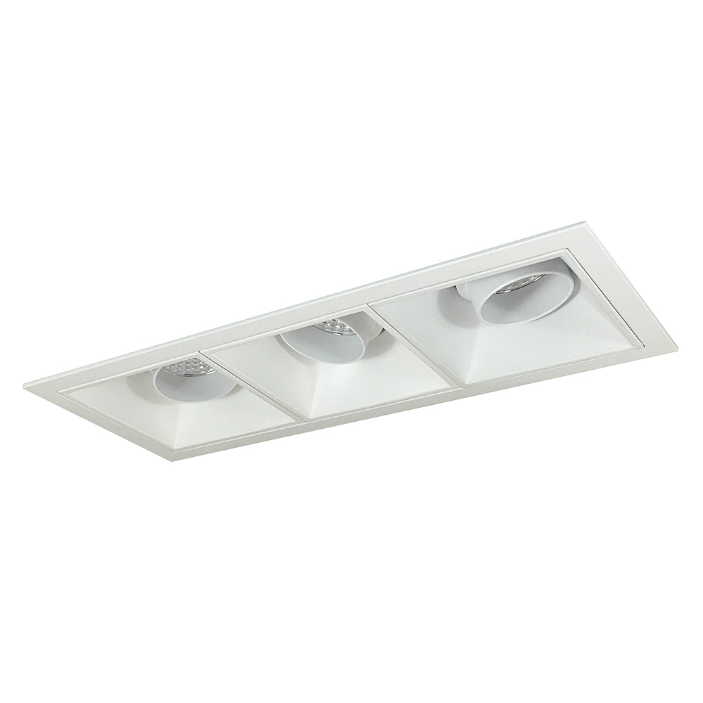 Nora Lighting Iolite MLS Three Head Adjustable Snoot / Wall Wash / Wall Wash, Flanged