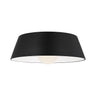 Contemporary LED Flush Mount Ceiling Light in Matte Black, 17 inch diameter