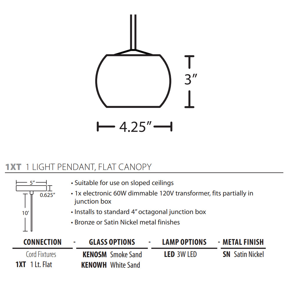 Besa Lighting Keno Pendant Light