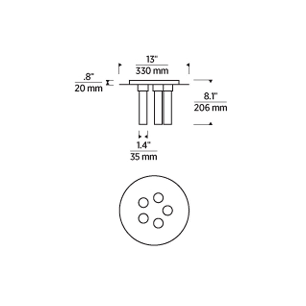 Tech Lighting Kola 13 Flush Mount