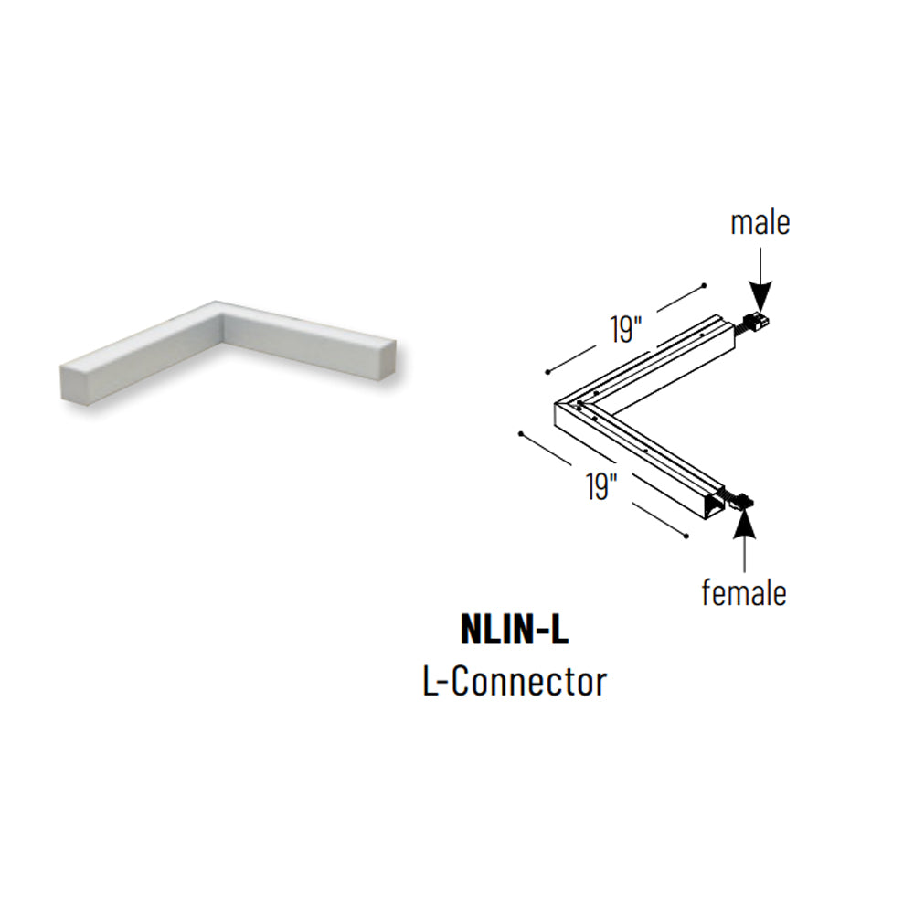 Nora Lighting L Shaped L-Line LED Direct, 3000lm