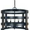 Framburg Homestead 5 - Light Matte Black Chandelier L1005 MBLACK