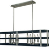 Framburg Montreaux 8 - Light Brushed Nickel with Matte Black Accents Chandelier L1038 BN/MBLACK