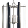 Framburg Bucolic 6 - Light Brushed Nickel with Matte Black Accents Chandelier L1066 BN/MBLACK