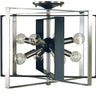 Framburg Interstellar 8 - Light Brushed Nickel with Matte Black Accents Semi-Flush Mount L1090 BN/MBLACK