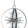 Framburg Nucleus 8 - Light Brushed Nickel with Matte Black Accents Chandelier L1108 BN/MBLACK
