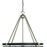 Framburg Luxe 8 - Light Satin Pewter/Matte Black Chandelier L1123 SP/MBLACK