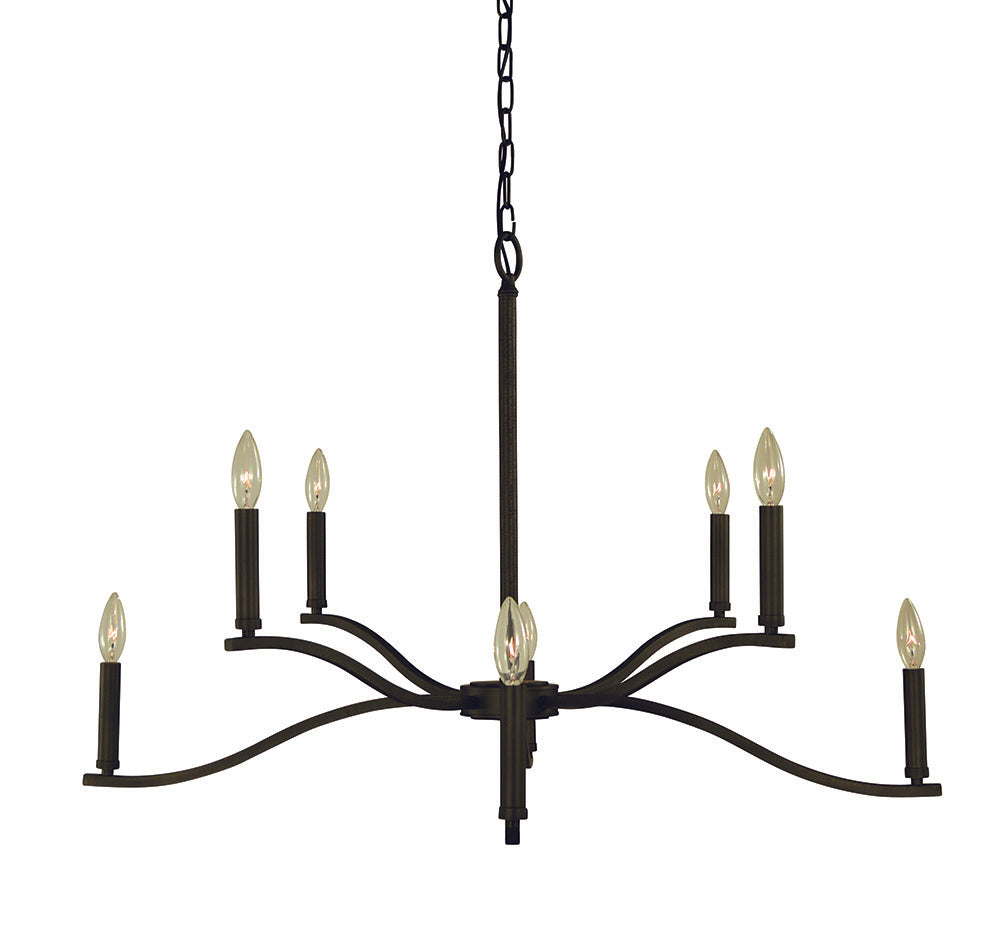 Framburg 8-Light Iron Bridgeport Dining Chandelier